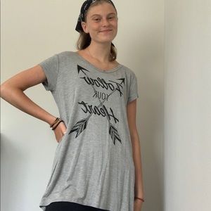 small gray inspirational short sleeve